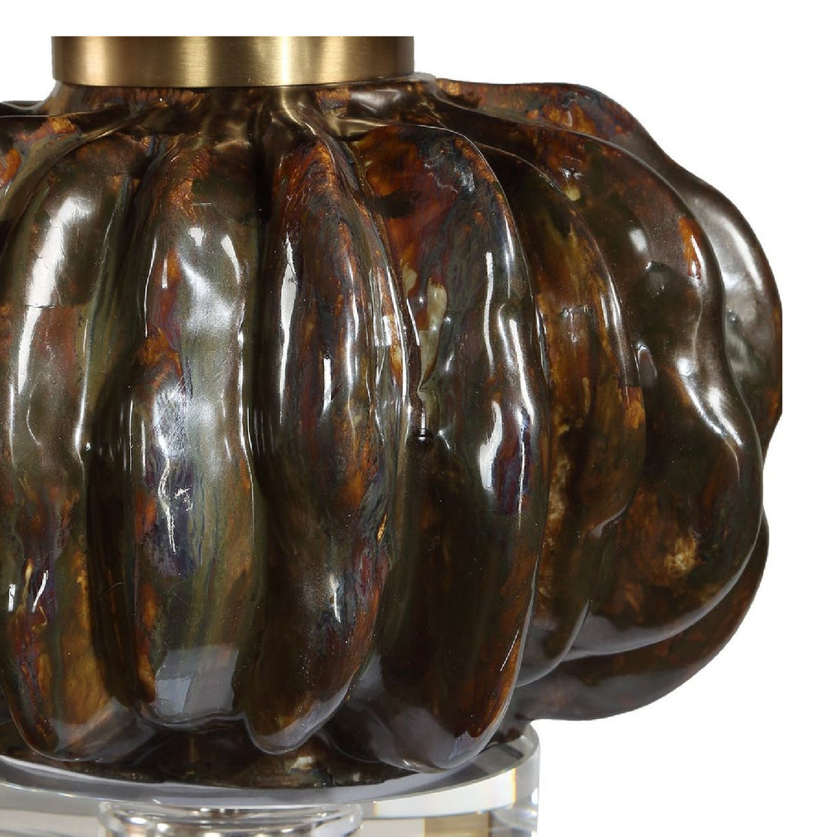 Modern European furniture - Stacked Fluted Ceramic Table Lamp - www.oroa.com | Oroa.com