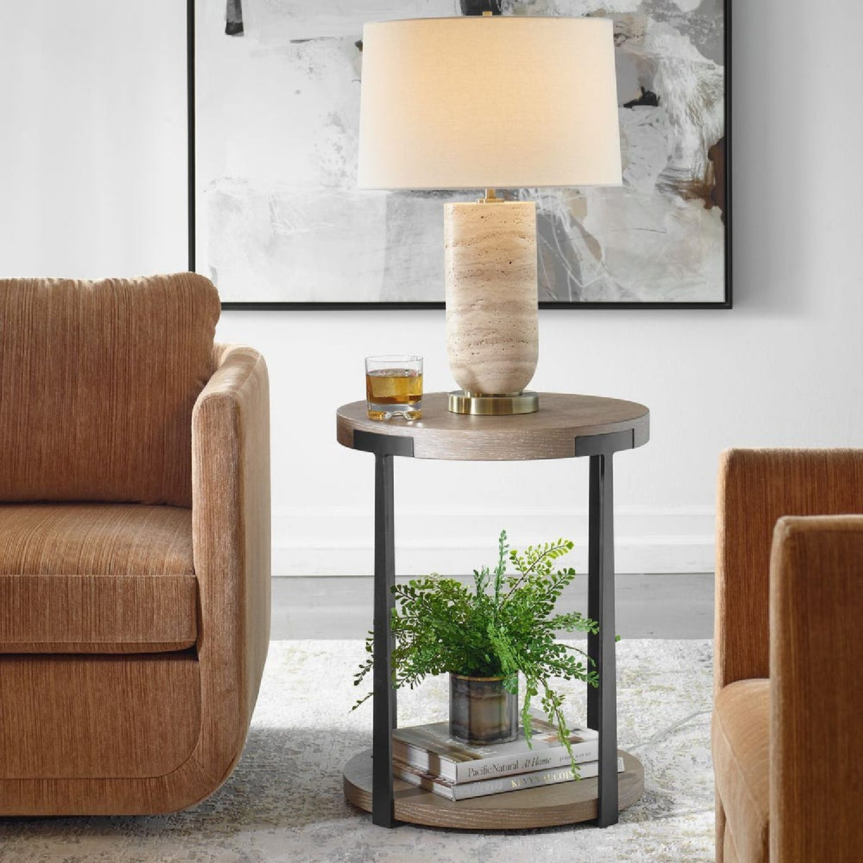Round Two-Layer Side Table | Oroa.com