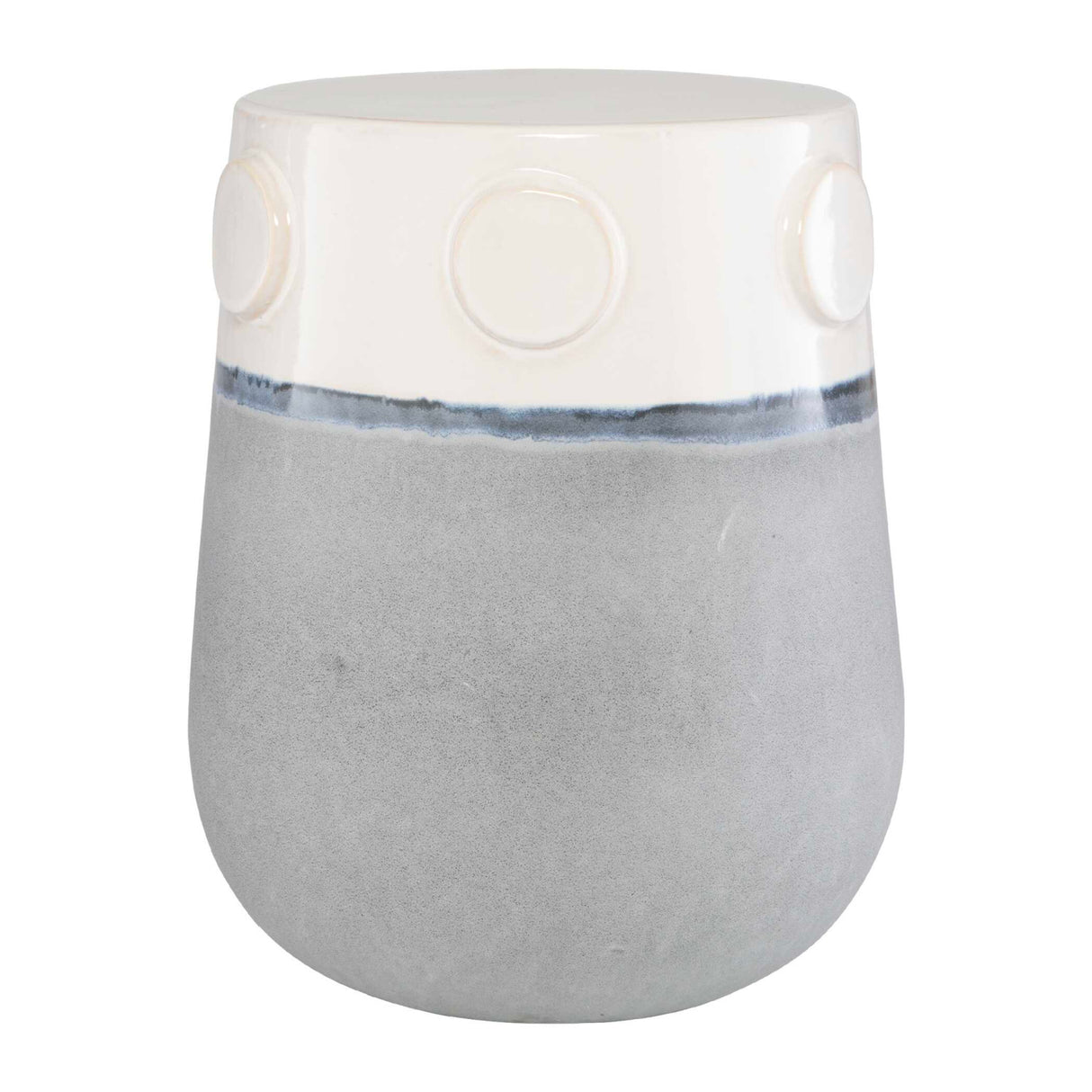Modern European furniture - Two-Toned Ceramic Garden Stool - www.oroa.com | Oroa.com