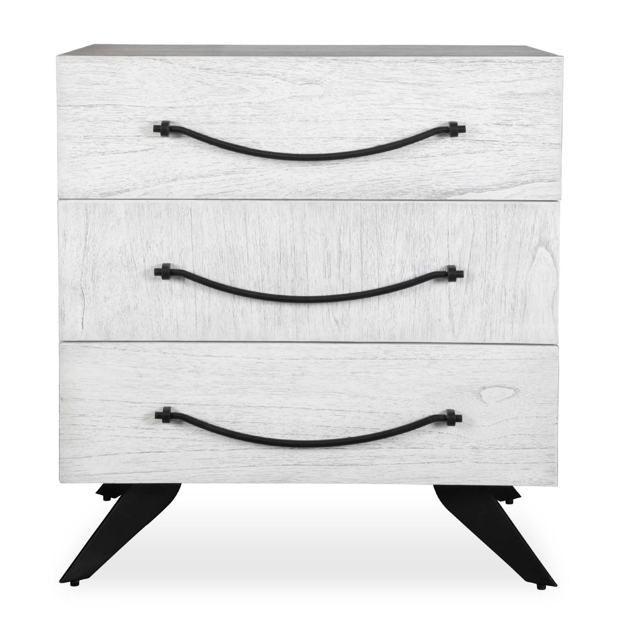 Modern European furniture - White Wooden 3-Drawer Chest - www.oroa.com | Oroa.com