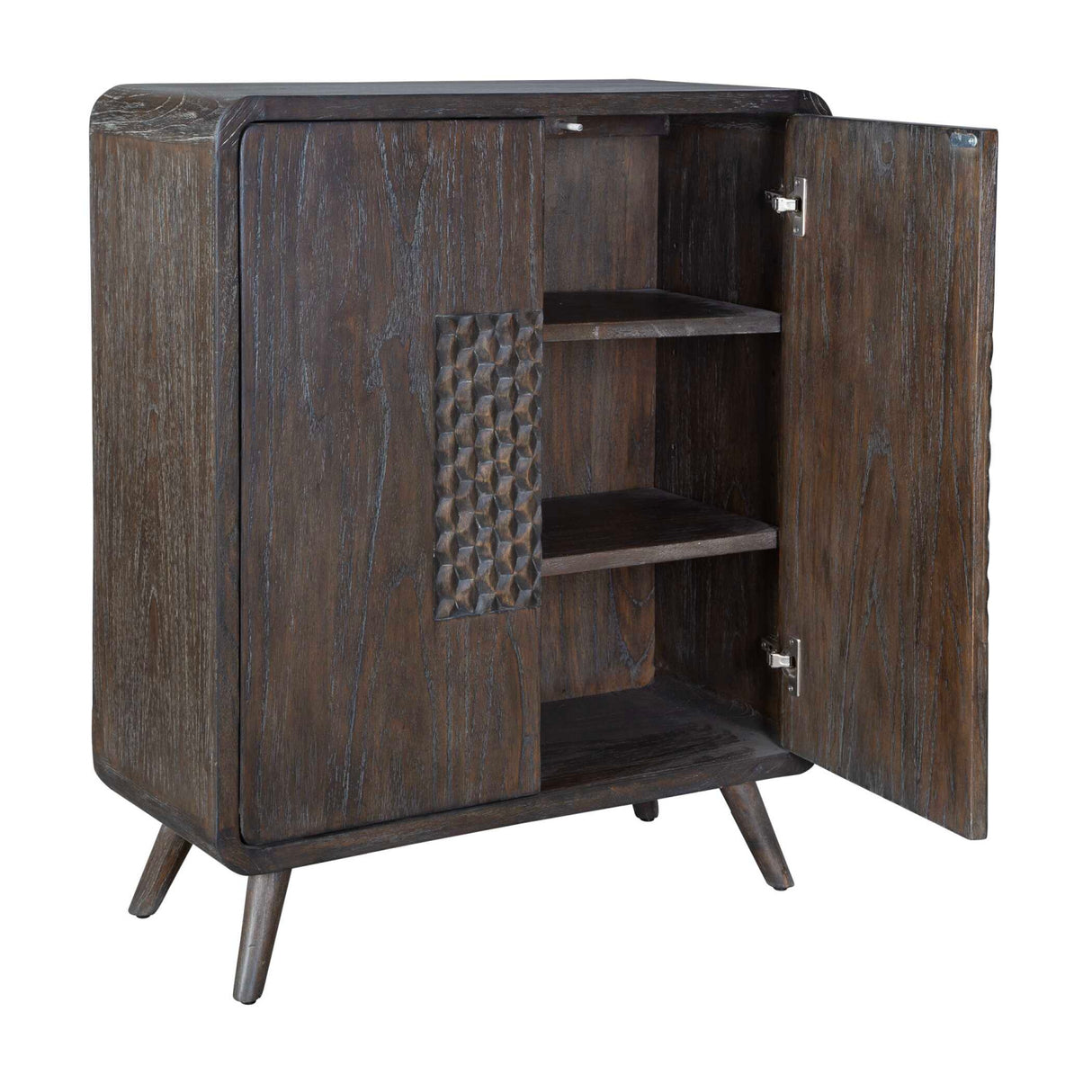 Modern European furniture - Weathered Mindi Wood 2-Door Cabinet - www.oroa.com | Oroa.com