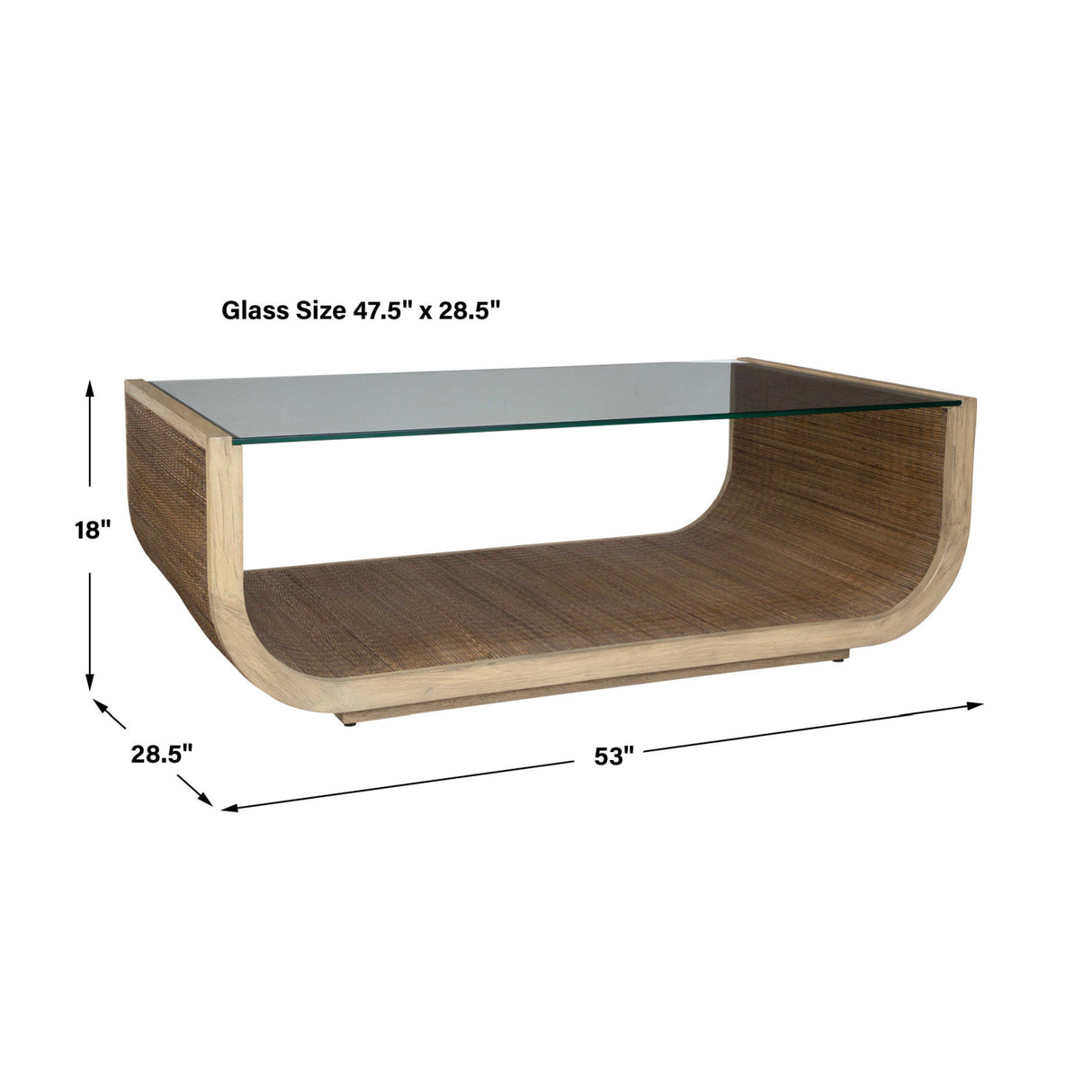 Curved Mahogany Coffee Table | Oroa.com