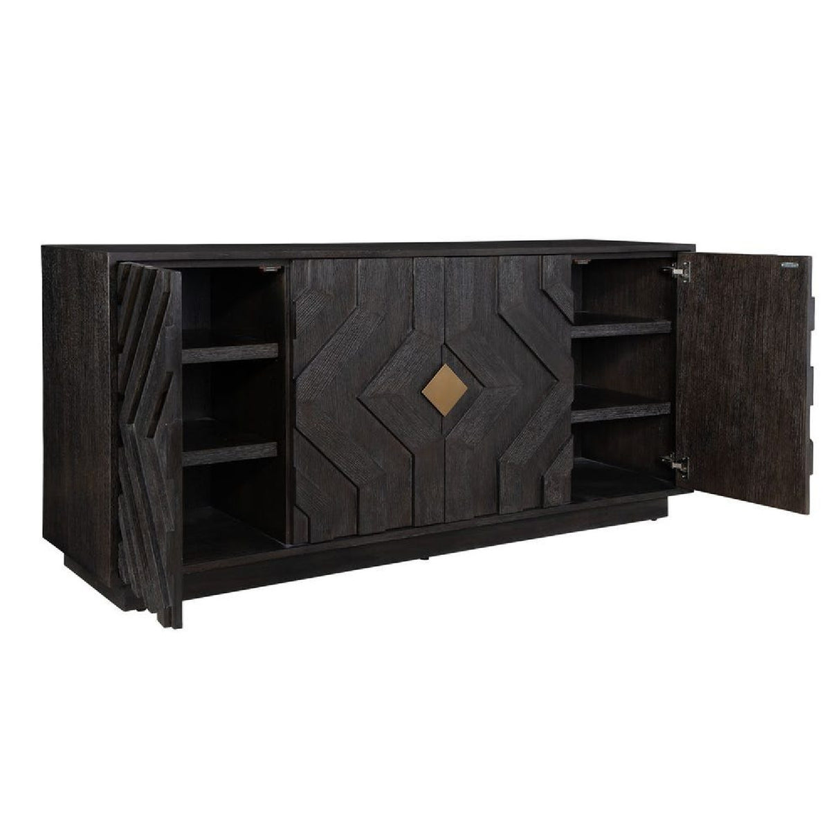 Modern European furniture - Oak Chevron 4-Door Cabinet - www.oroa.com | Oroa.com