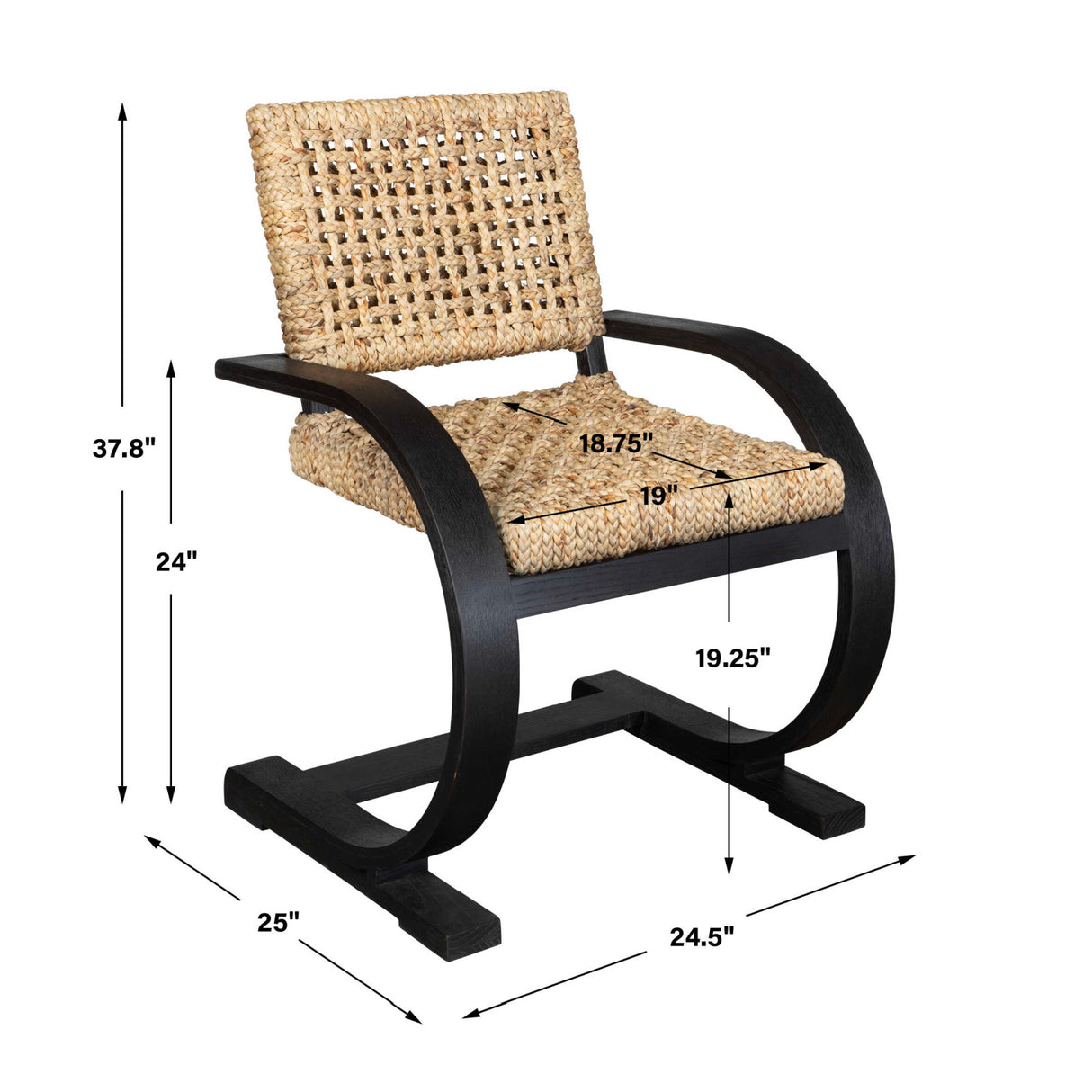 Water Hyacinth Bohemian Dining Chair | Oroa.com