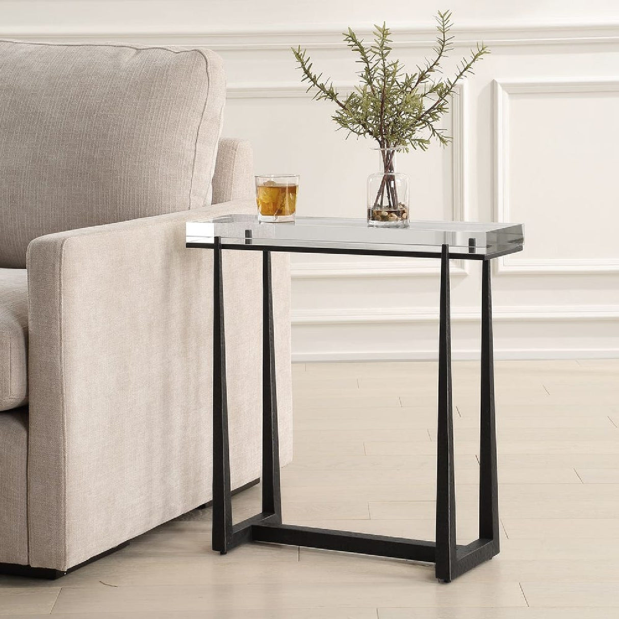 Crystal Top Accent Table | Oroa.com