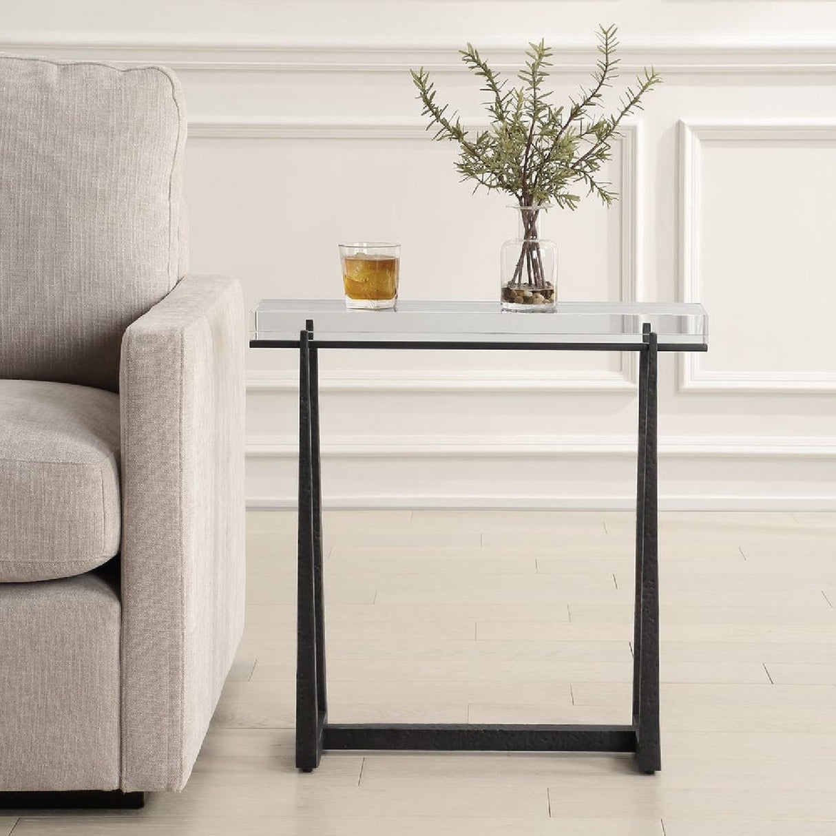 Crystal Top Accent Table | Oroa.com