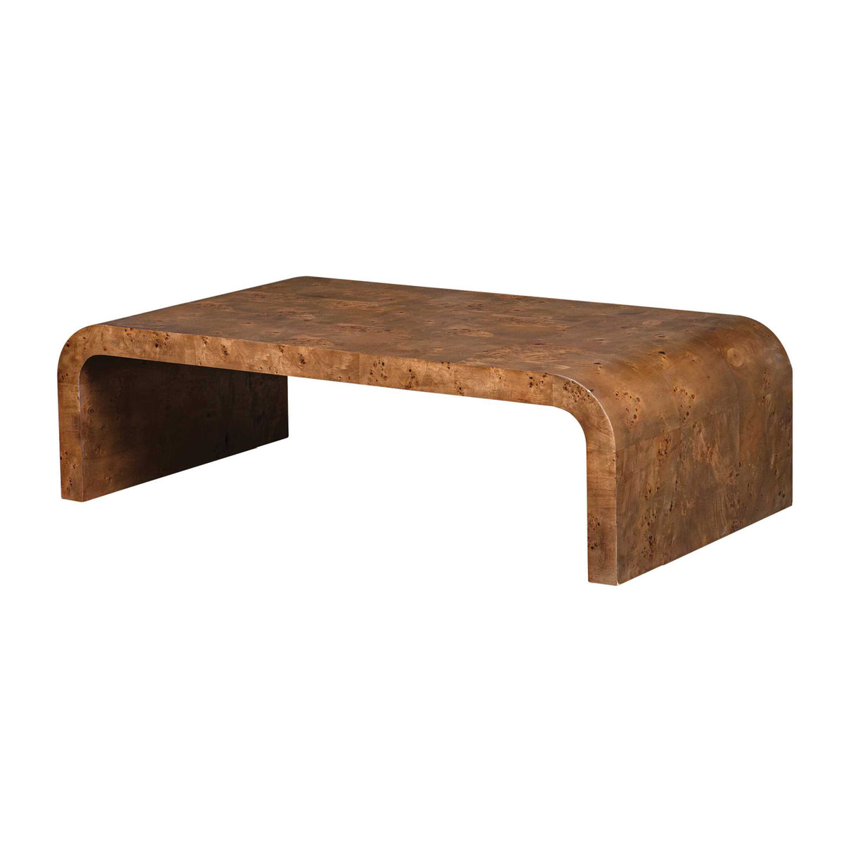 Modern European furniture - Burl Veneer Curved Coffee Table - www.oroa.com | Oroa.com