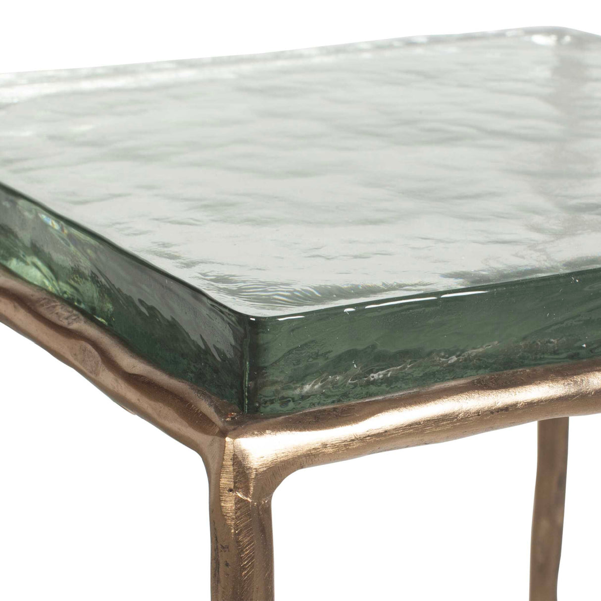 Modern European furniture - Cast Glass Square Accent Table - www.oroa.com | Oroa.com