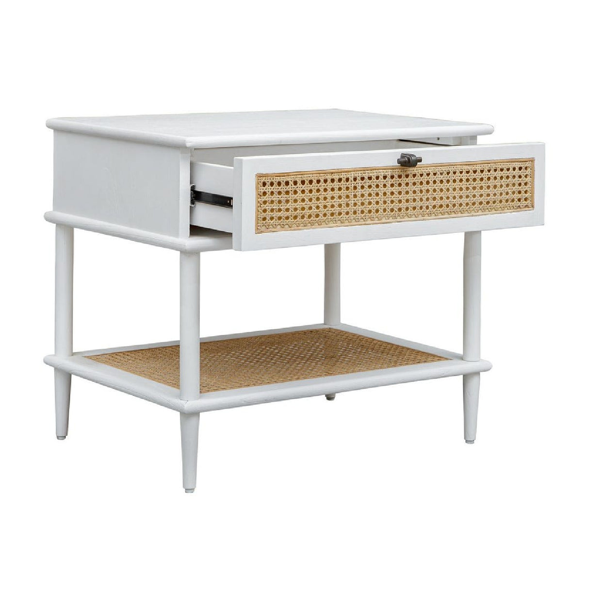 Rattan Cane 1-Drawer Side Table | Oroa.com