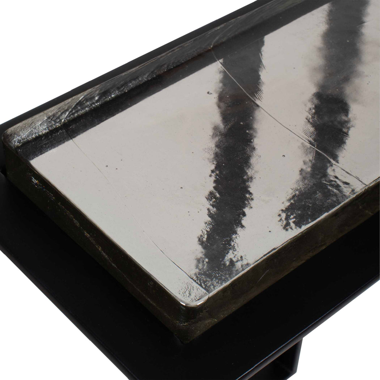 Cast Glass Pull-Up Accent Table | Oroa.com