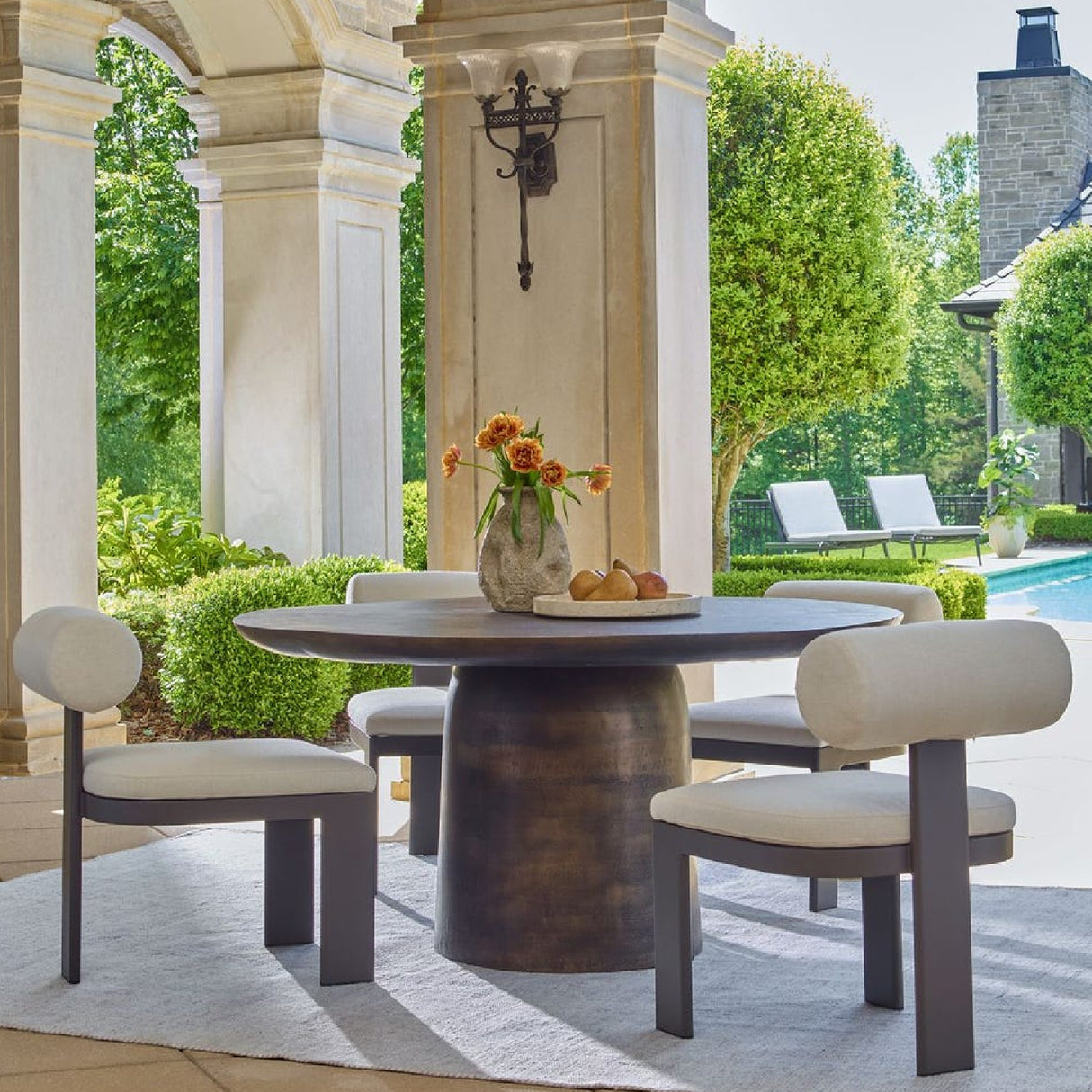 Cast Aluminum Indoor/Outdoor Dining Table | Oroa.com