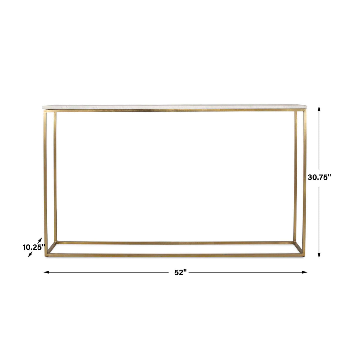 White Marble Minimalist Console Table | Oroa.com