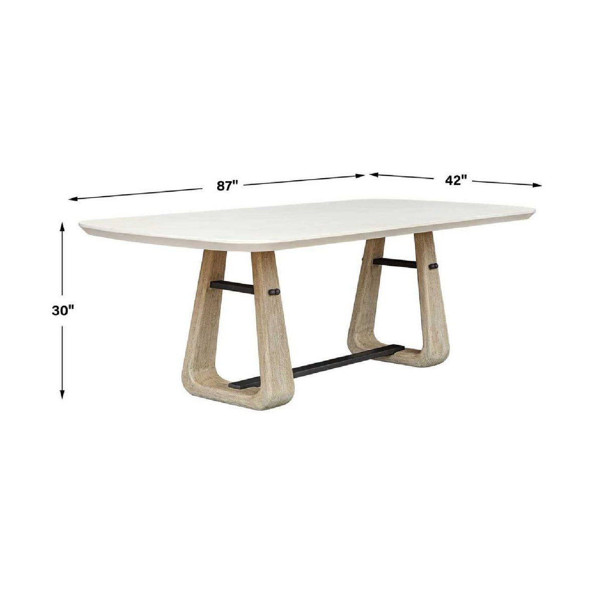 White Rectangular Indoor/Outdoor Dining Table | Oroa.com
