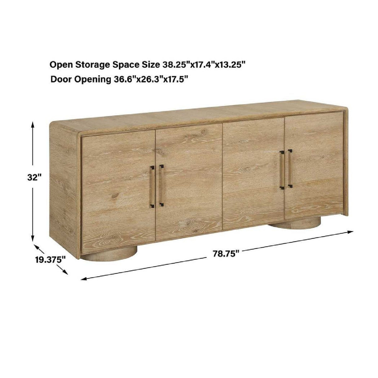 Modern European furniture - 4-Door Oak Cabinet - www.oroa.com | Oroa.com