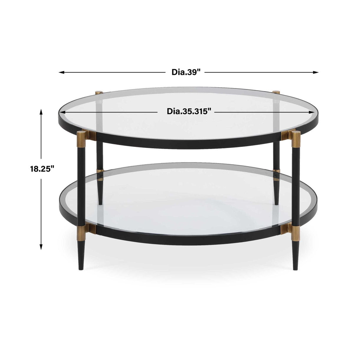 Round Tempered Glass Coffee Table | Oroa.com