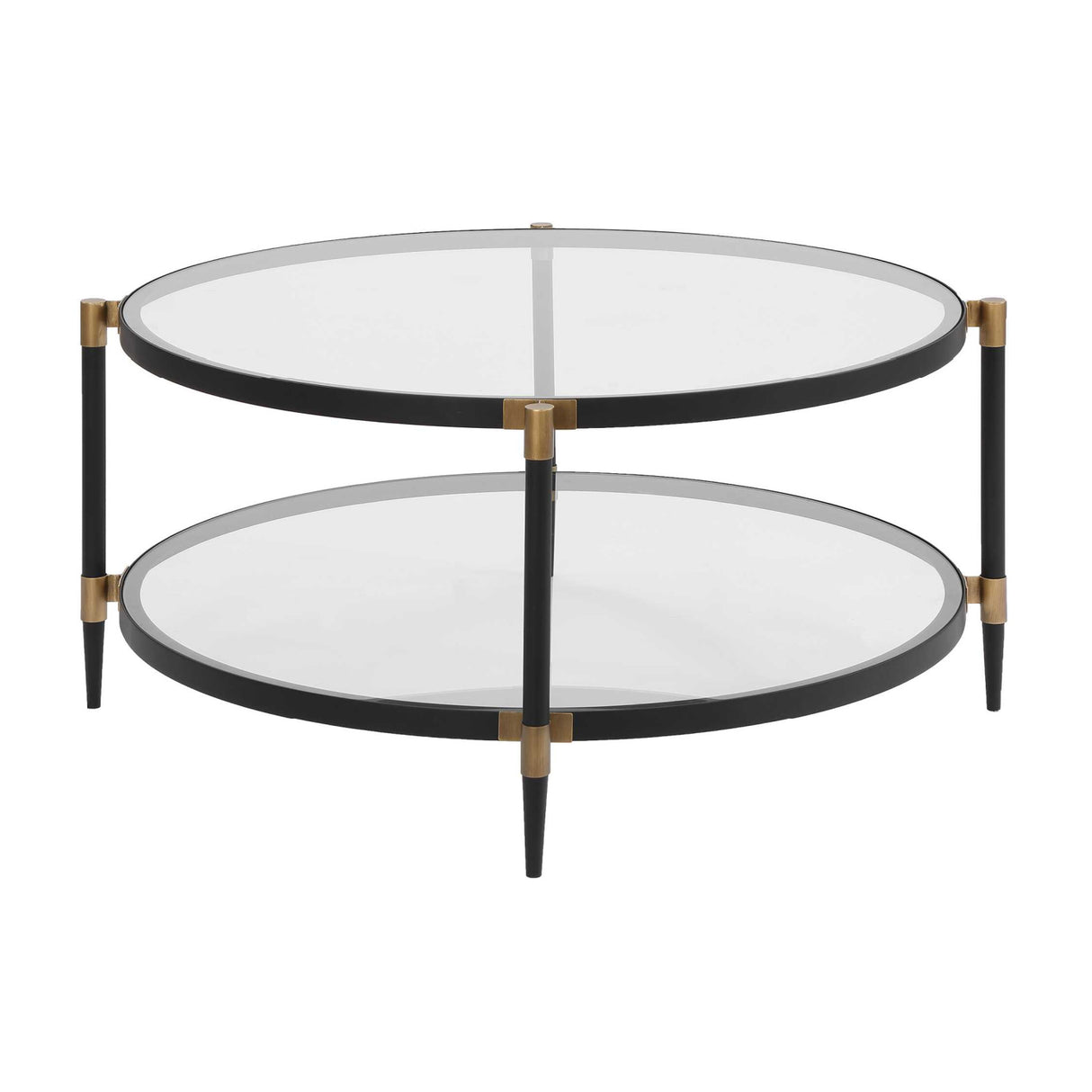 Round Tempered Glass Coffee Table | Oroa.com