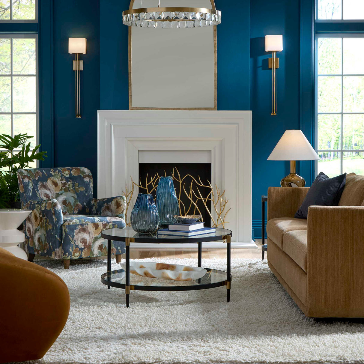 Round Tempered Glass Coffee Table | Oroa.com