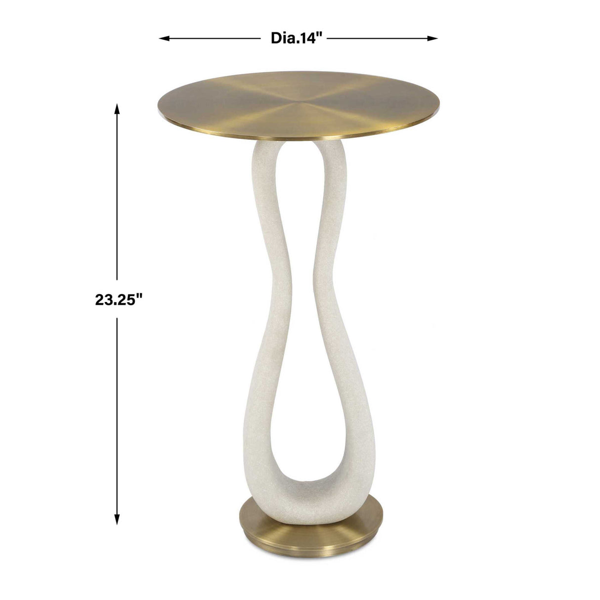 White Stone Hourglass Accent Table | Oroa.com