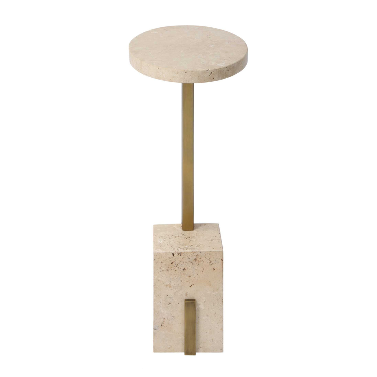Oval Travertine Accent Table | Oroa.com