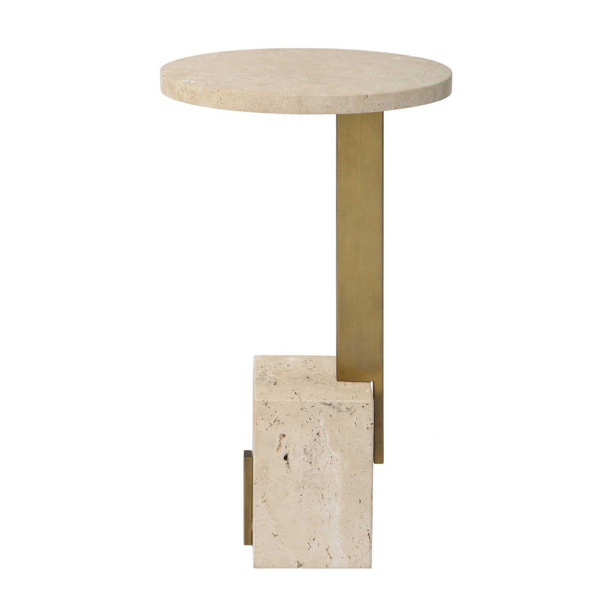 Oval Travertine Accent Table | Oroa.com