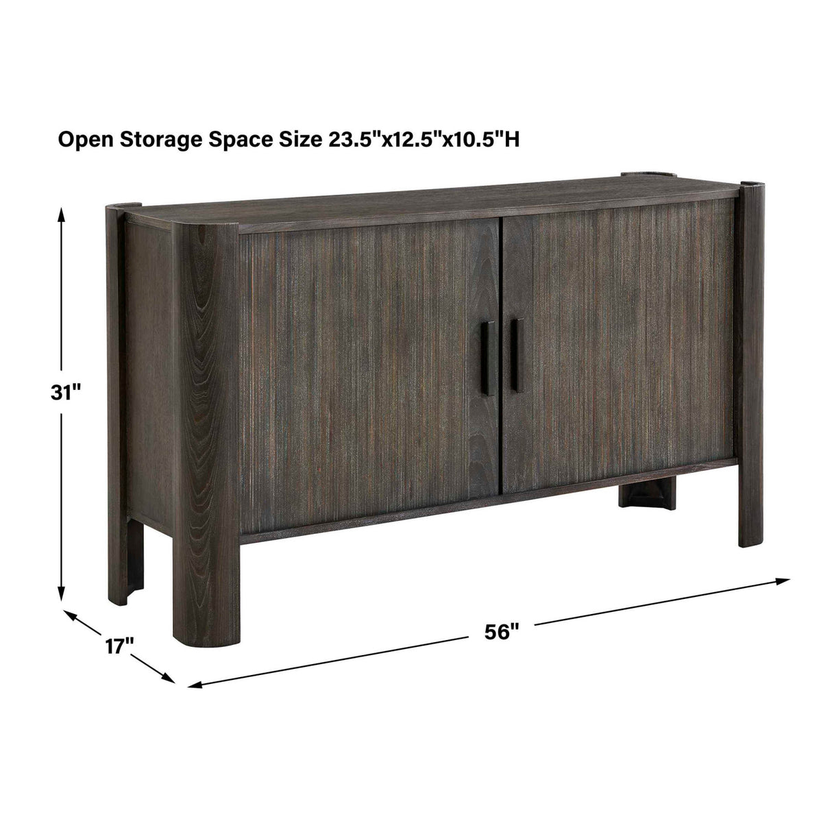 Modern European furniture - Gray Wooden Sliding Door Cabinet - www.oroa.com | Oroa.com