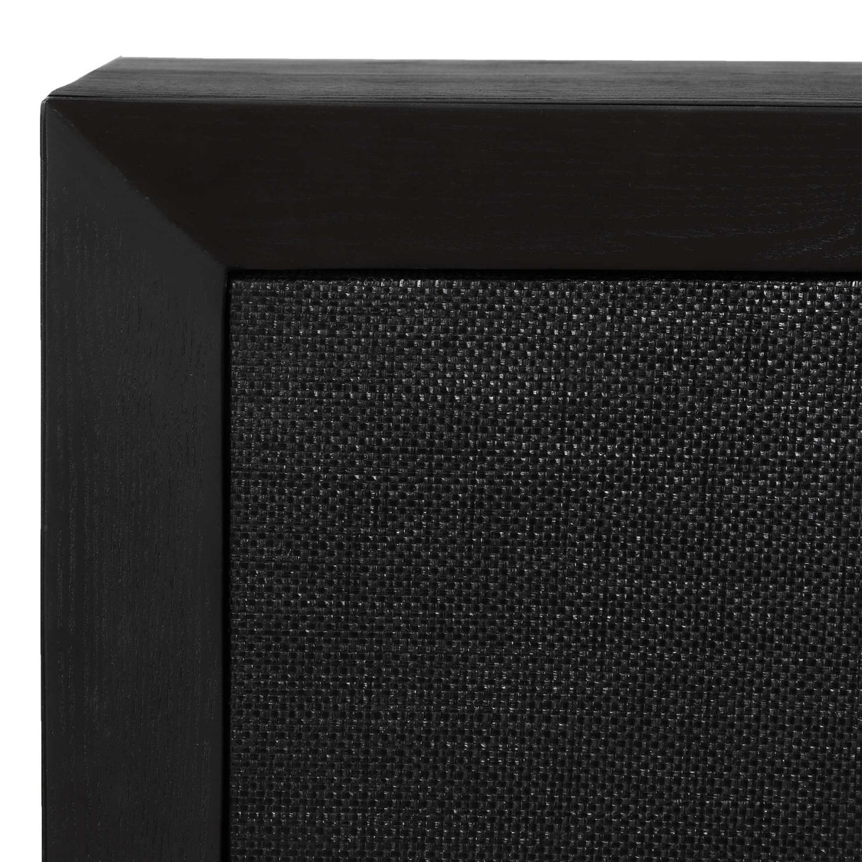 Modern European furniture - Black Grasscloth 4-Door Cabinet - www.oroa.com | Oroa.com