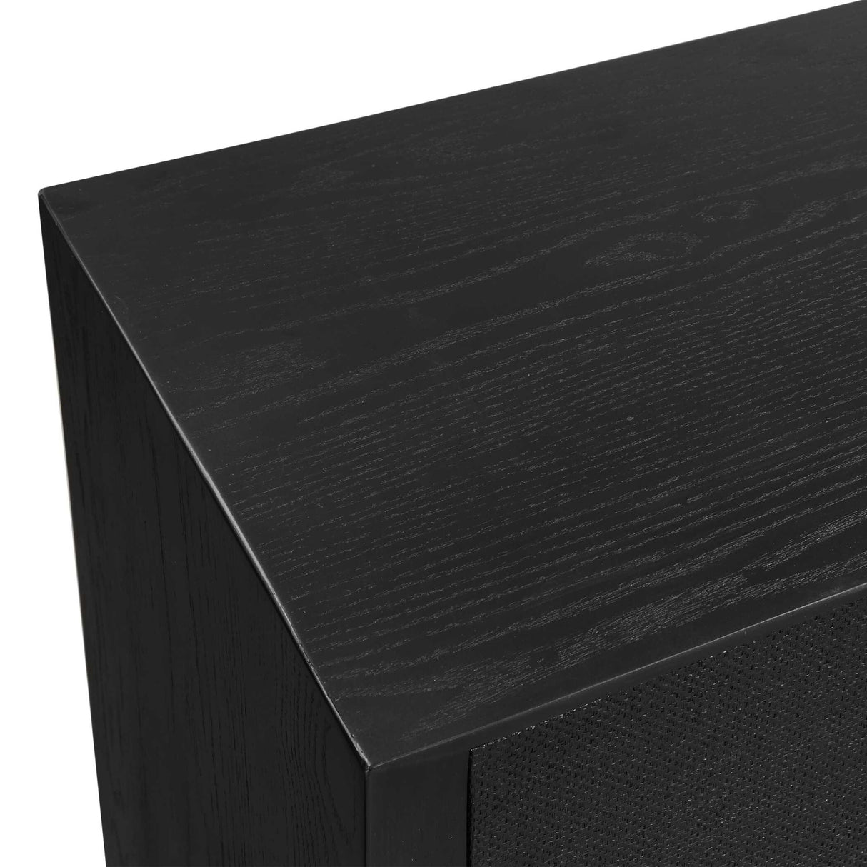 Modern European furniture - Black Grasscloth 4-Door Cabinet - www.oroa.com | Oroa.com