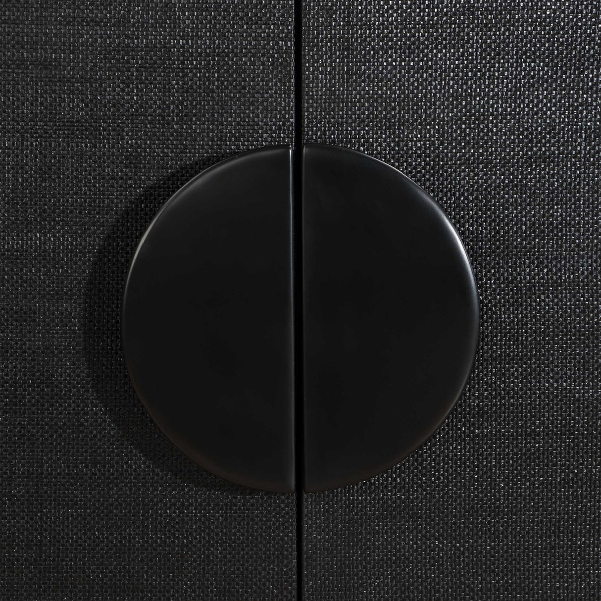Modern European furniture - Black Grasscloth 4-Door Cabinet - www.oroa.com | Oroa.com
