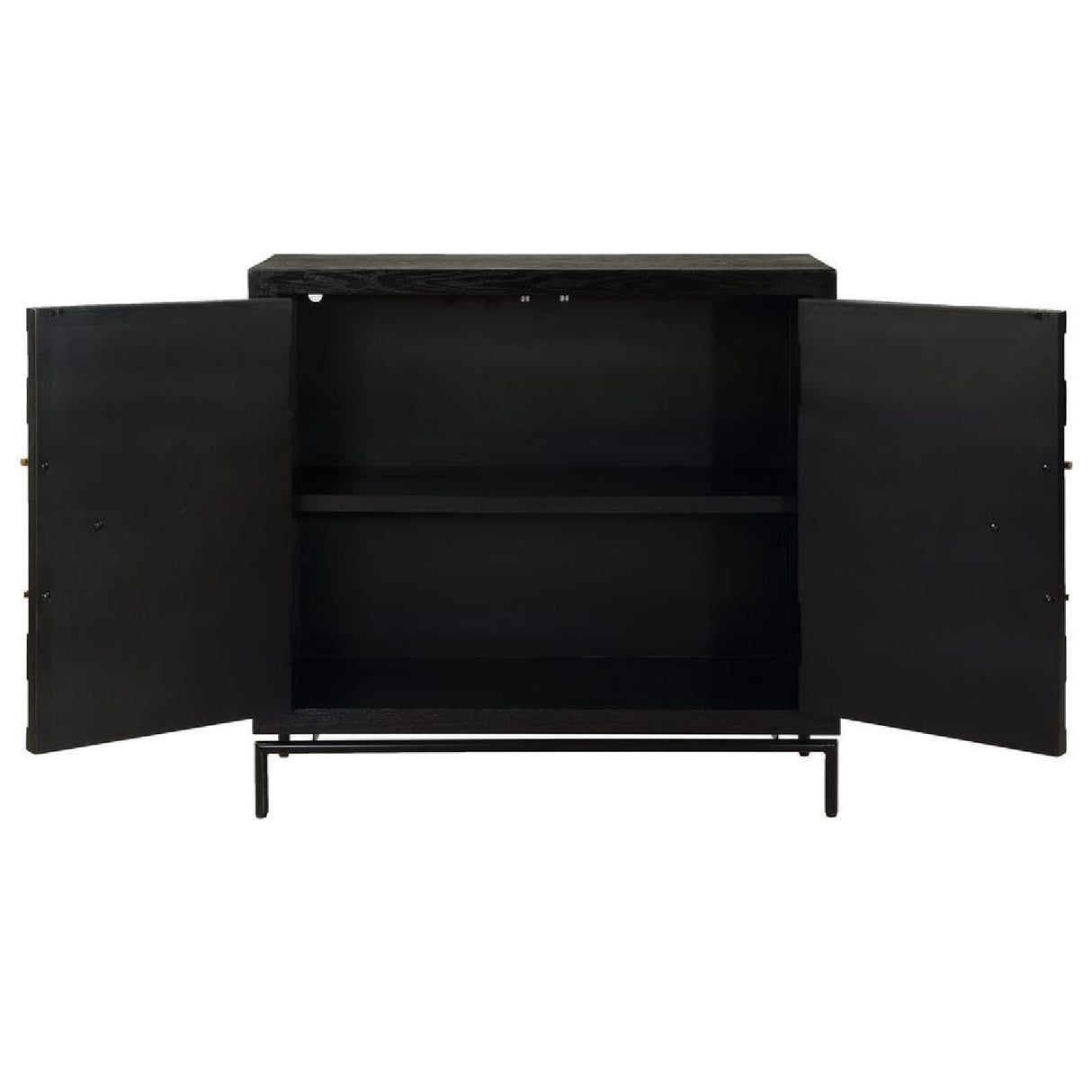 Modern European furniture - Black Fir Wood 2-Door Cabinet - www.oroa.com | Oroa.com
