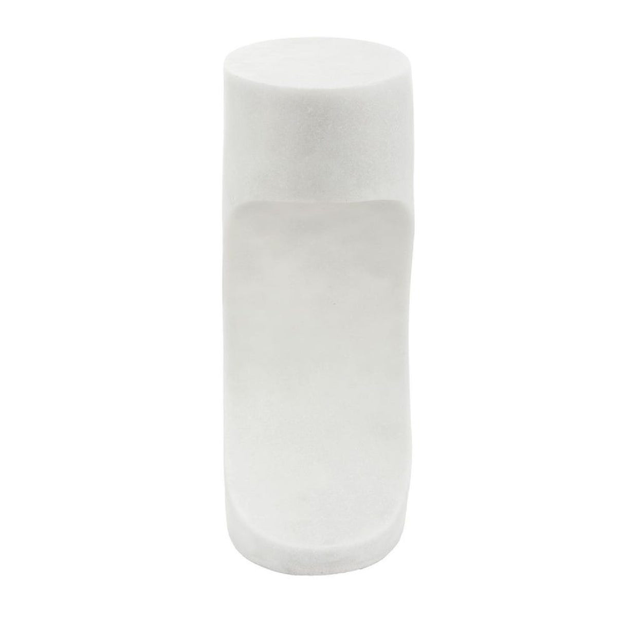 Modern European furniture - White Stone Indoor/Outdoor Accent Table - www.oroa.com | Oroa.com