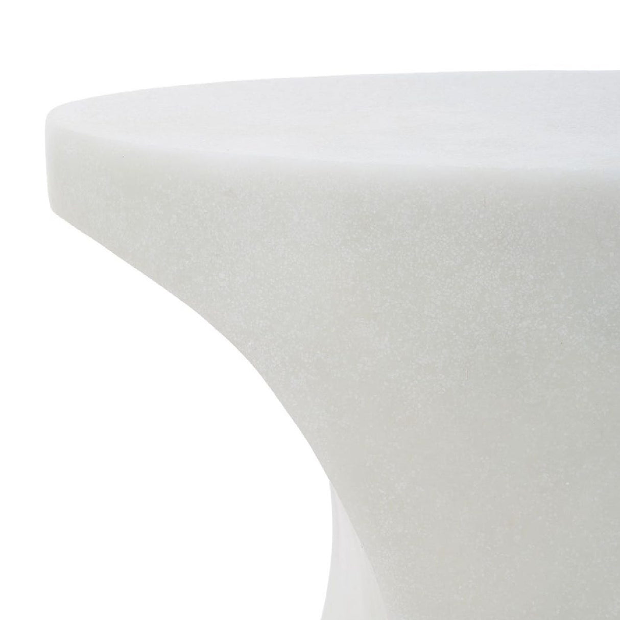 Modern European furniture - White Stone Indoor/Outdoor Accent Table - www.oroa.com | Oroa.com