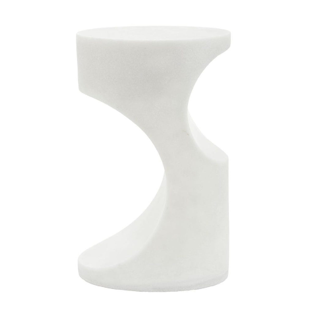 Modern European furniture - White Stone Indoor/Outdoor Accent Table - www.oroa.com | Oroa.com