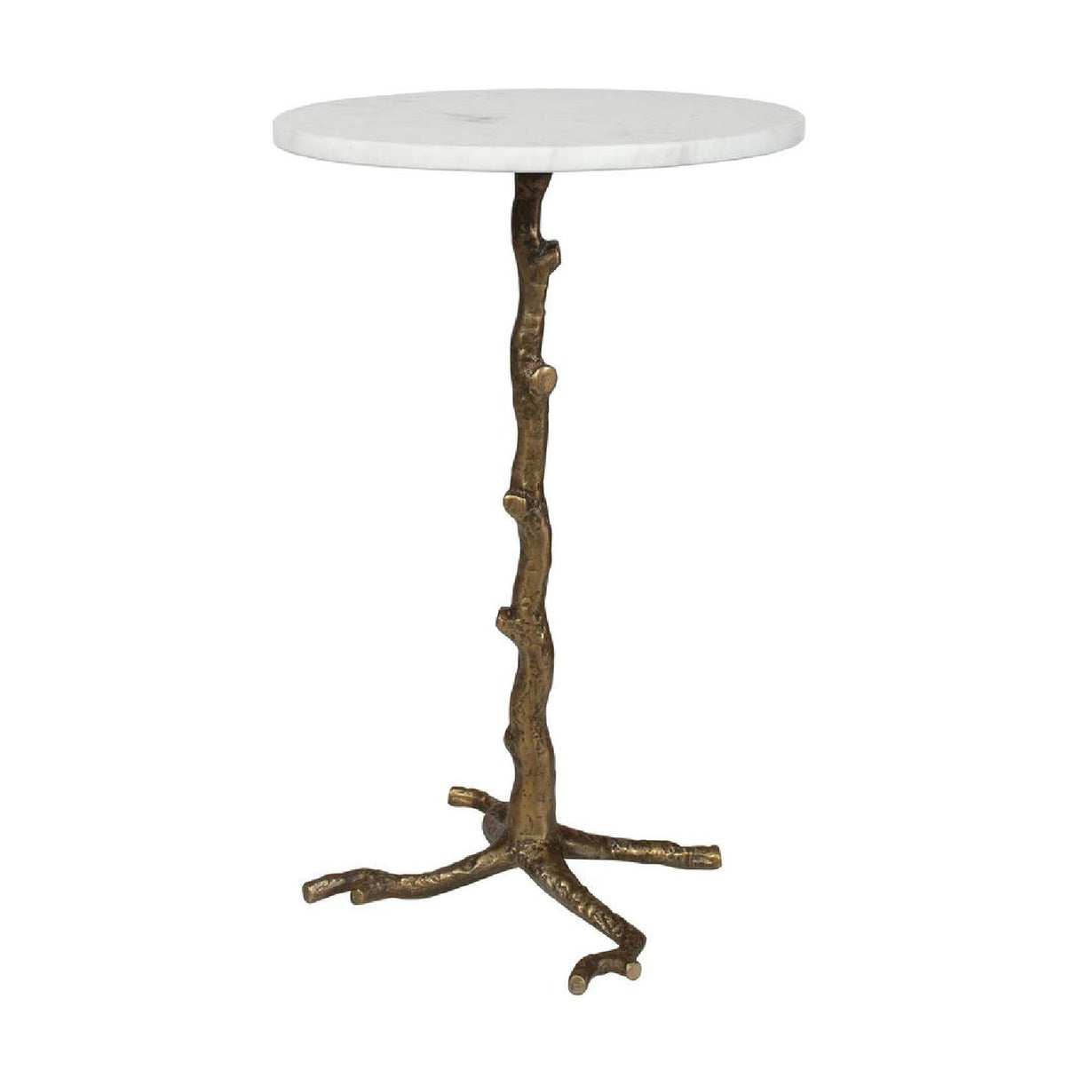 Modern European furniture - Round White Marble Accent Table - www.oroa.com | Oroa.com