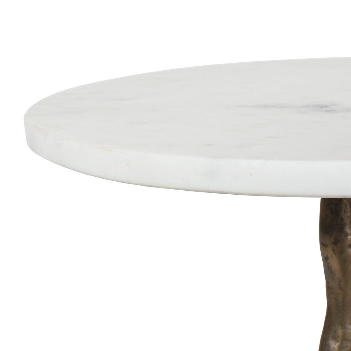 Modern European furniture - Round White Marble Accent Table - www.oroa.com | Oroa.com