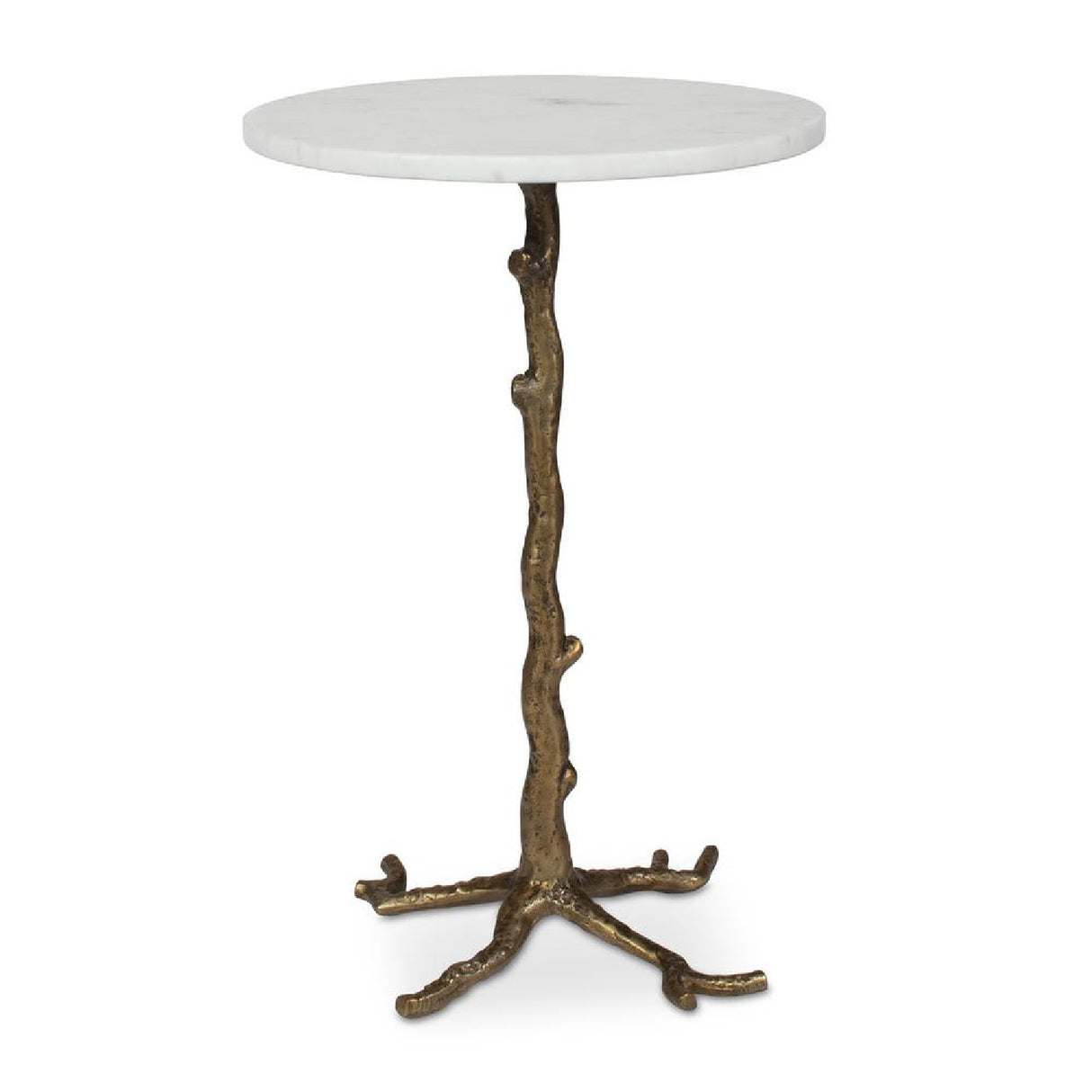 Modern European furniture - Round White Marble Accent Table - www.oroa.com | Oroa.com