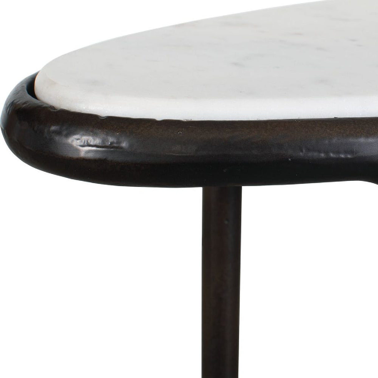 Modern European furniture - White Marble Oval Accent Table - www.oroa.com | Oroa.com