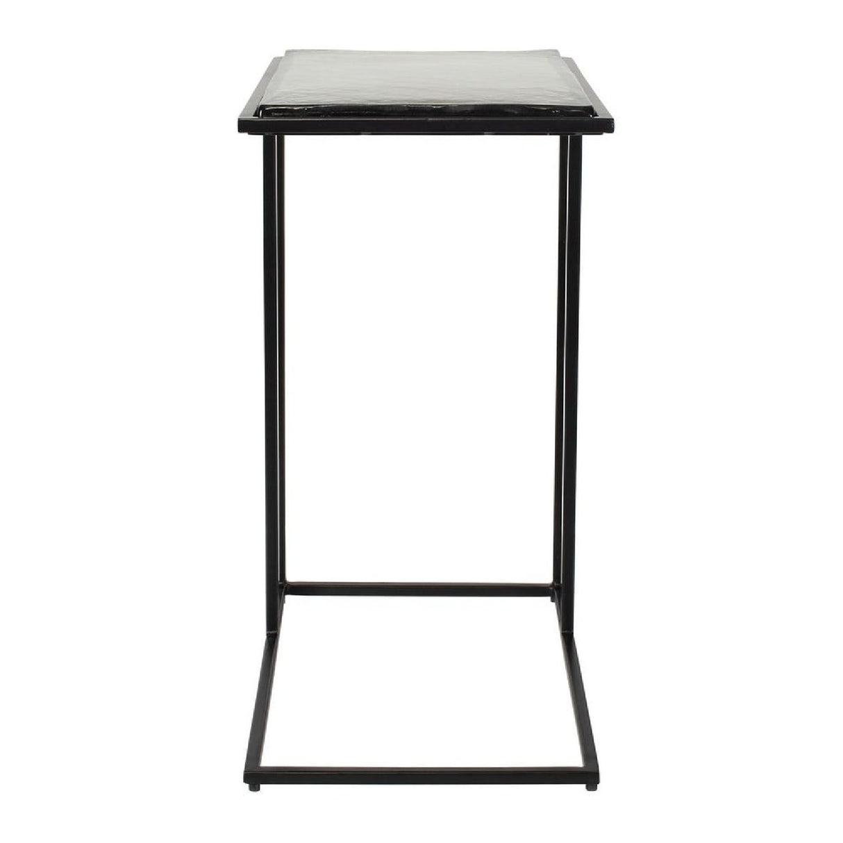 Modern European furniture - Cast Glass C-Shaped End Table - www.oroa.com | Oroa.com