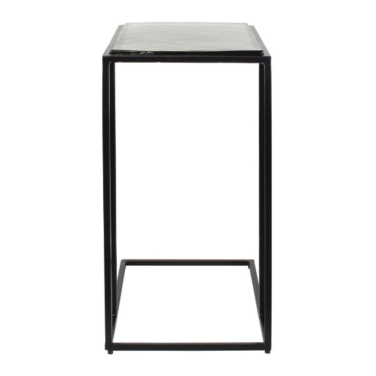 Modern European furniture - Cast Glass C-Shaped End Table - www.oroa.com | Oroa.com