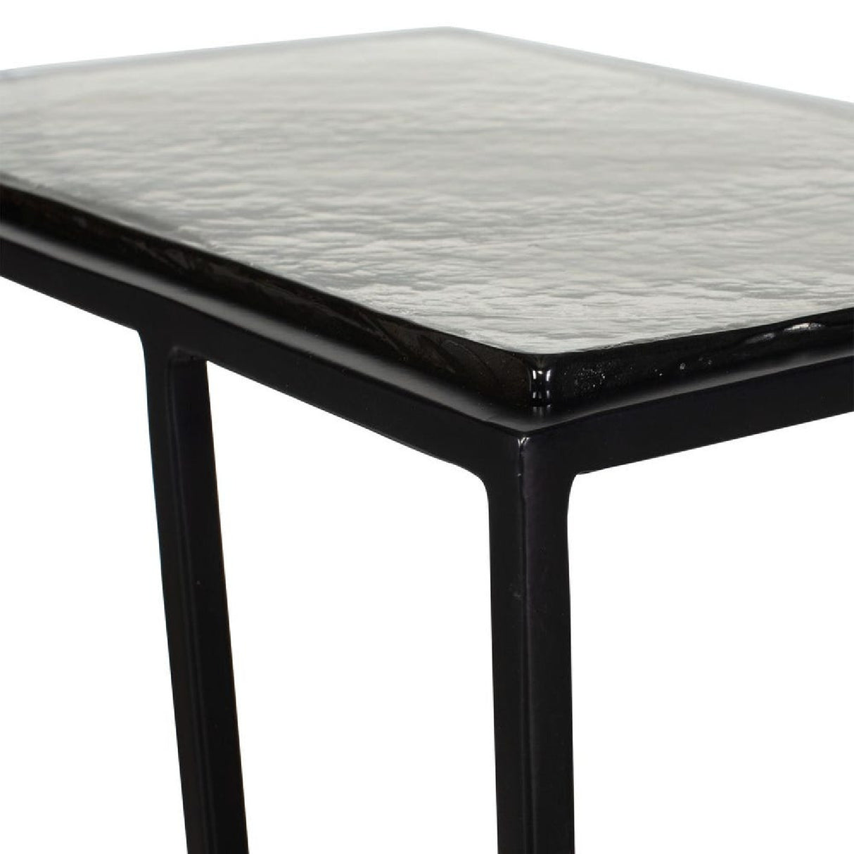 Modern European furniture - Cast Glass C-Shaped End Table - www.oroa.com | Oroa.com