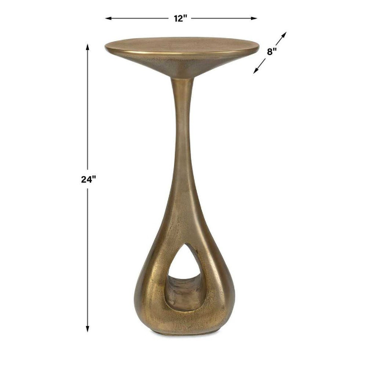 Modern European furniture - Antique Brass Indoor/Outdoor Accent Table - www.oroa.com | Oroa.com