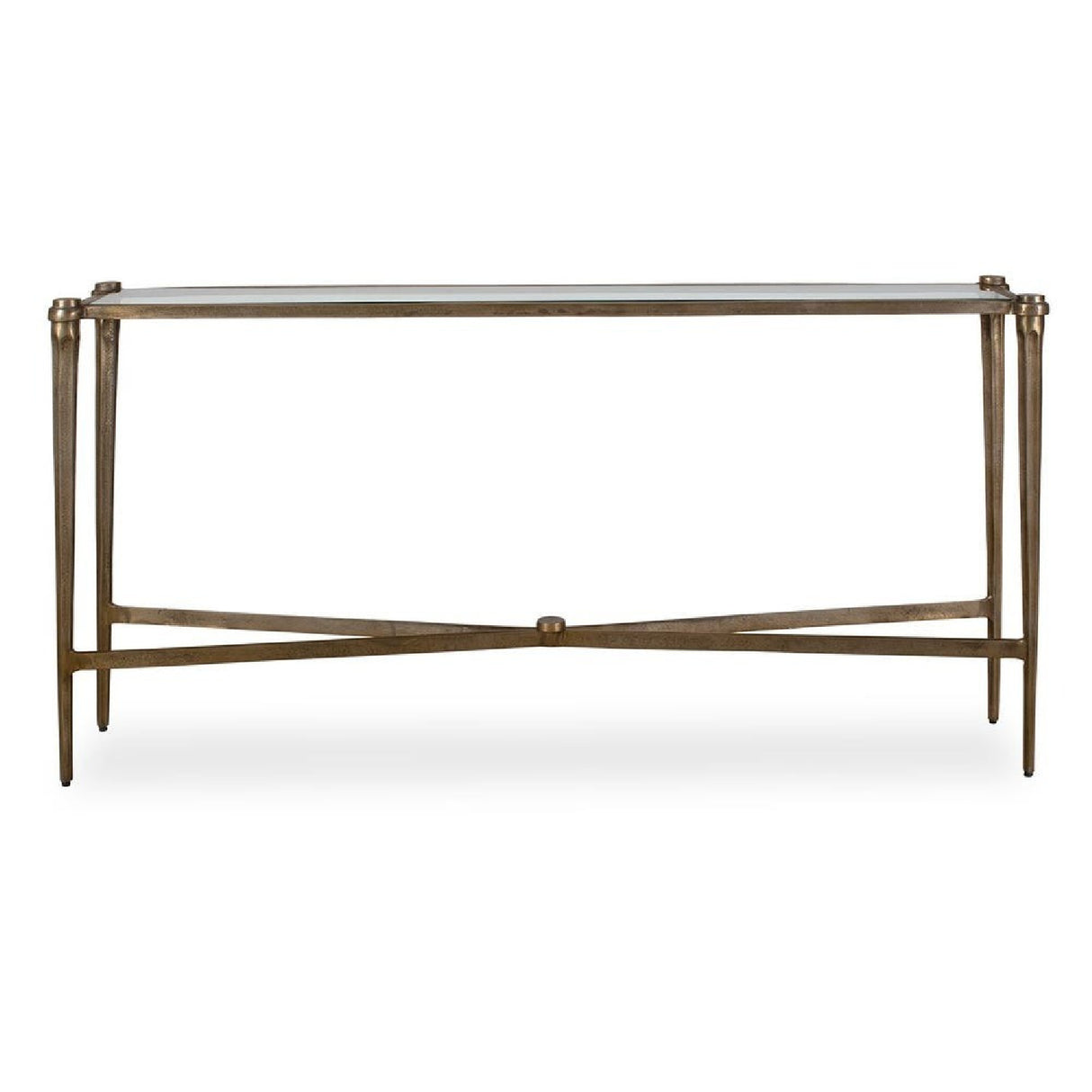 Modern European furniture - Antique Brass Framed Console Table - www.oroa.com | Oroa.com