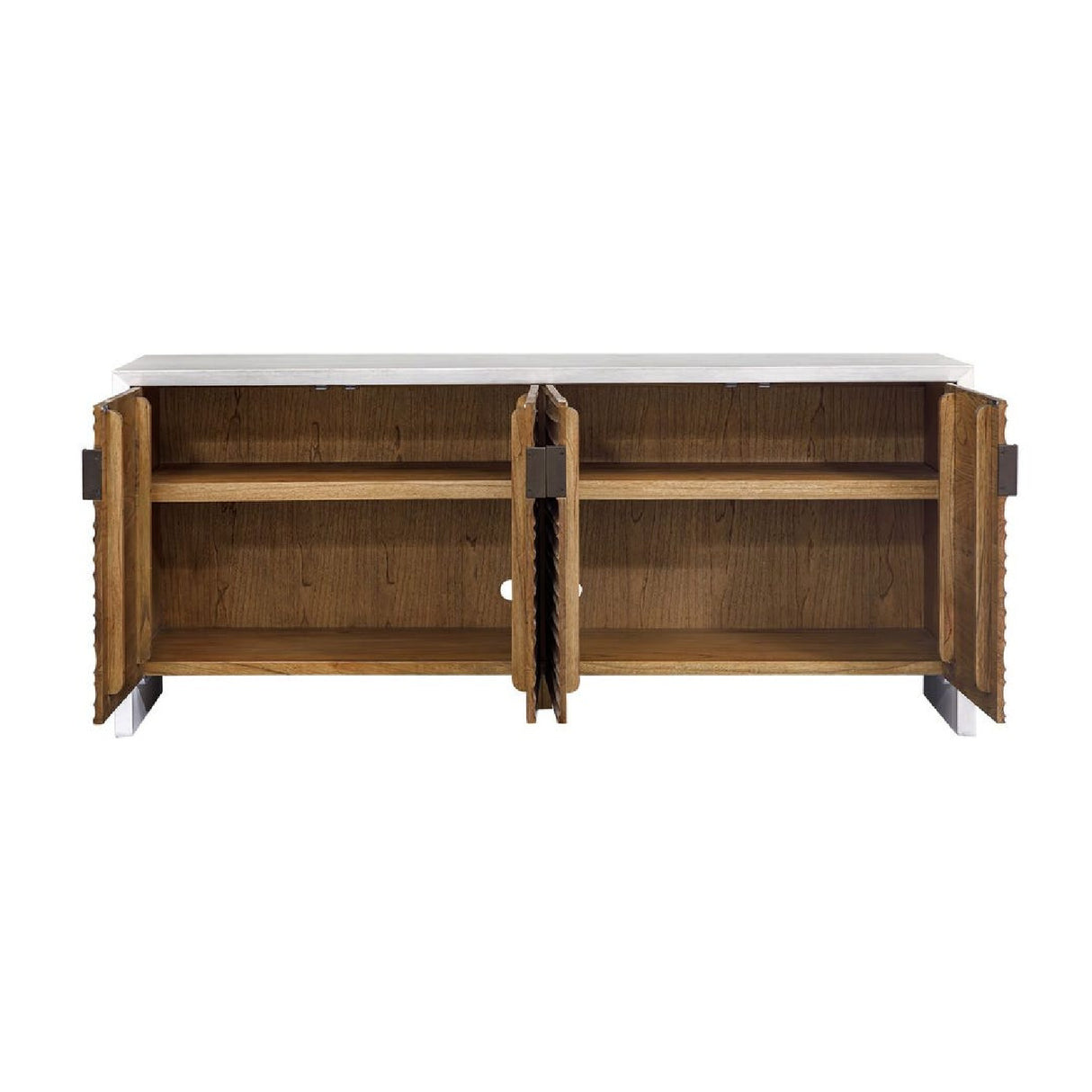 Modern European furniture - Carved Mindi Wood 4-Door Cabinet - www.oroa.com | Oroa.com