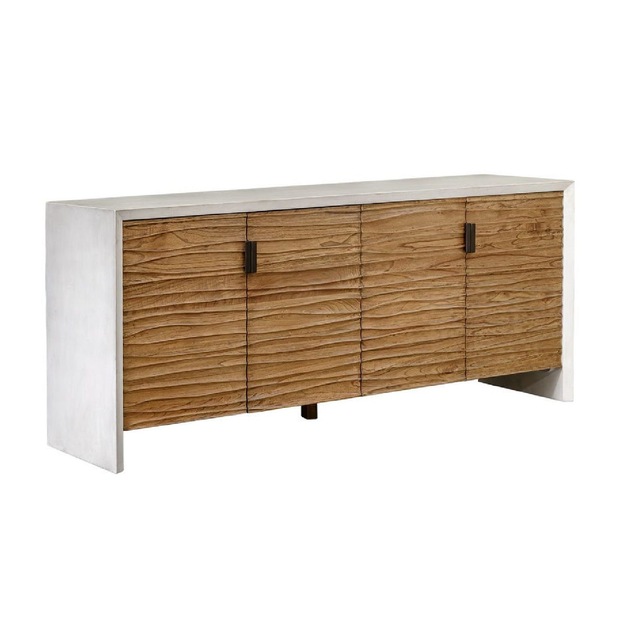 Modern European furniture - Carved Mindi Wood 4-Door Cabinet - www.oroa.com | Oroa.com
