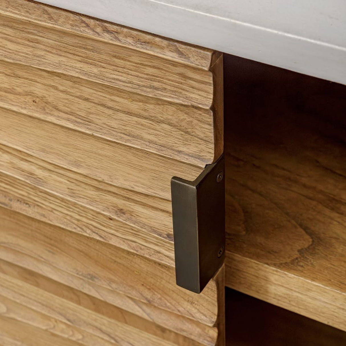 Modern European furniture - Carved Mindi Wood 4-Door Cabinet - www.oroa.com | Oroa.com