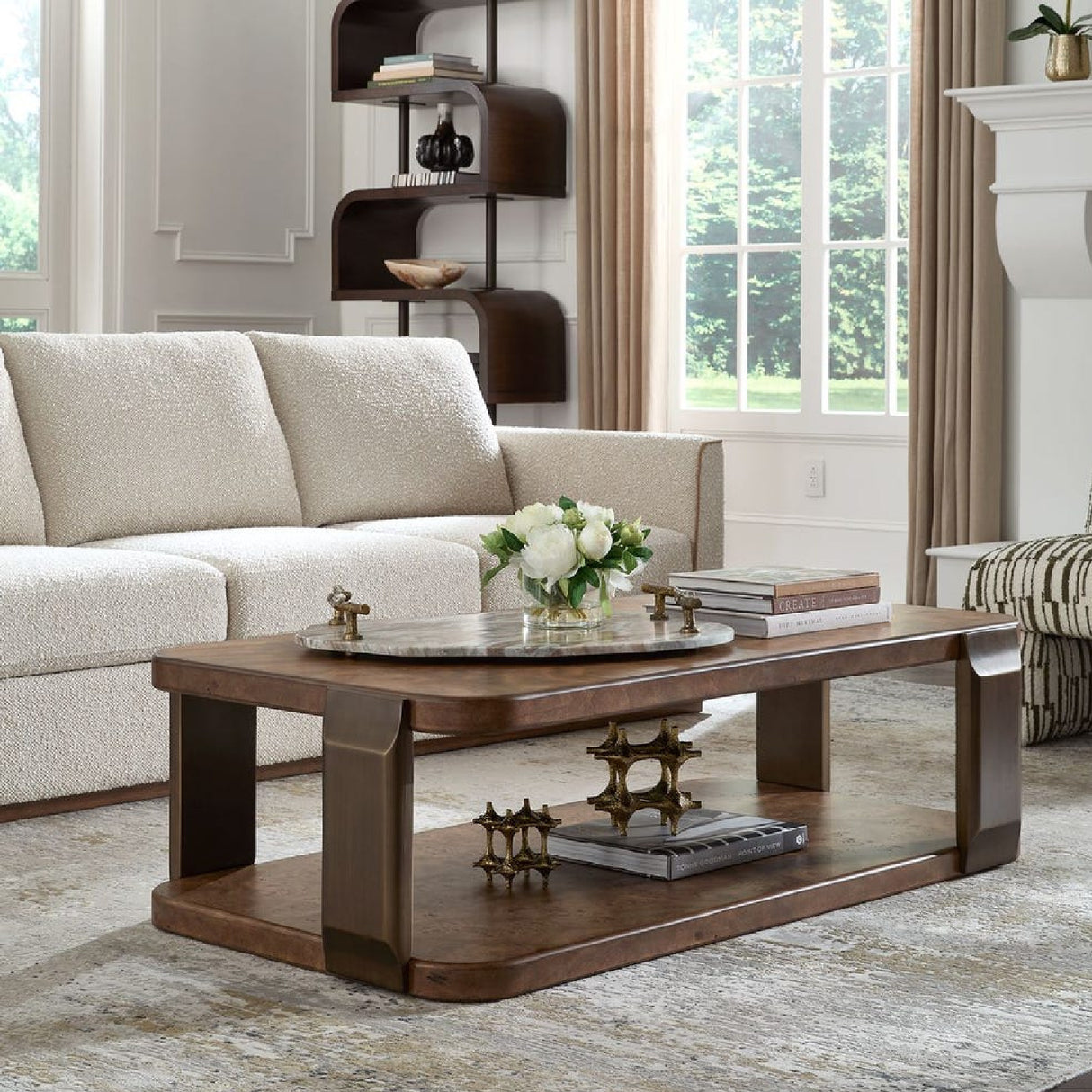 Modern European furniture - Mappa Burl Rectangular Coffee Table - www.oroa.com | Oroa.com