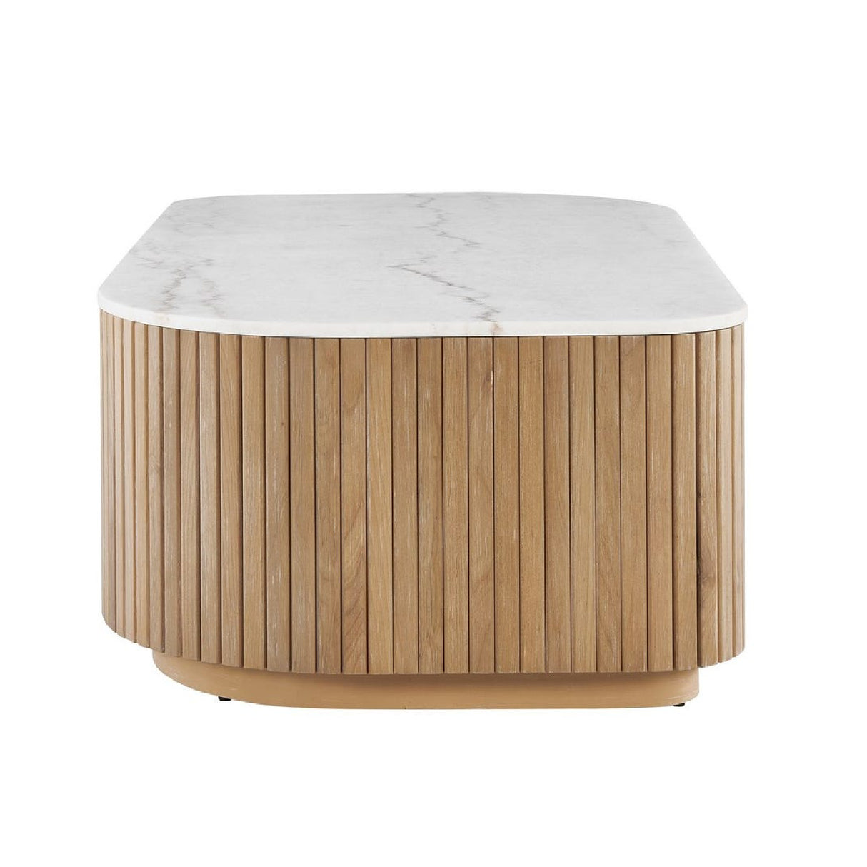 Modern European furniture - Reeded Base Marble Coffee Table - www.oroa.com | Oroa.com