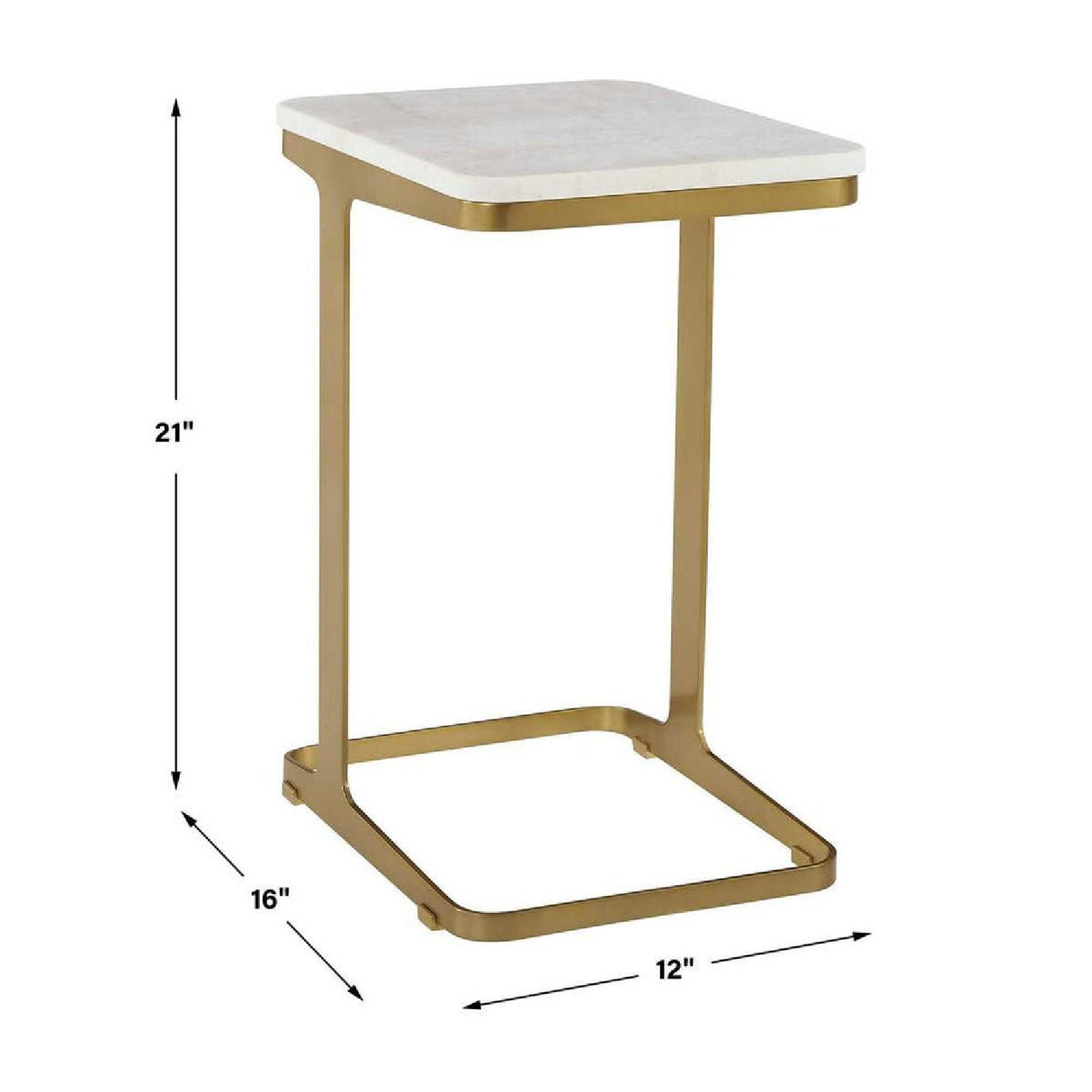 Modern European furniture - White Marble End Table - www.oroa.com | Oroa.com