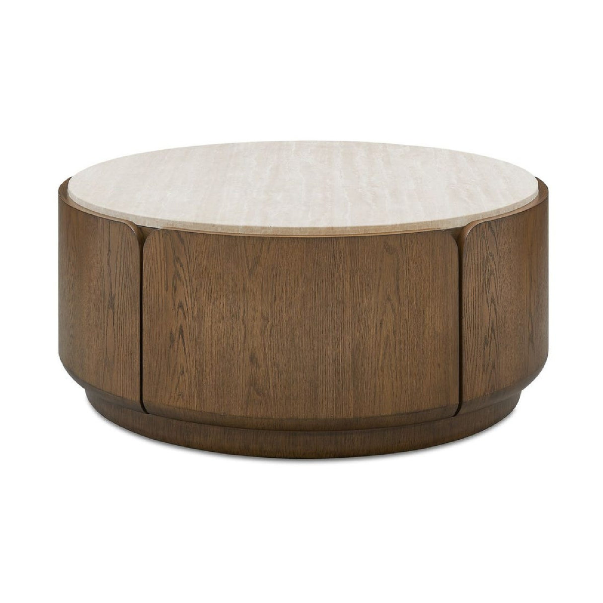 Modern European furniture - Travertine Round Coffee Table - www.oroa.com | Oroa.com