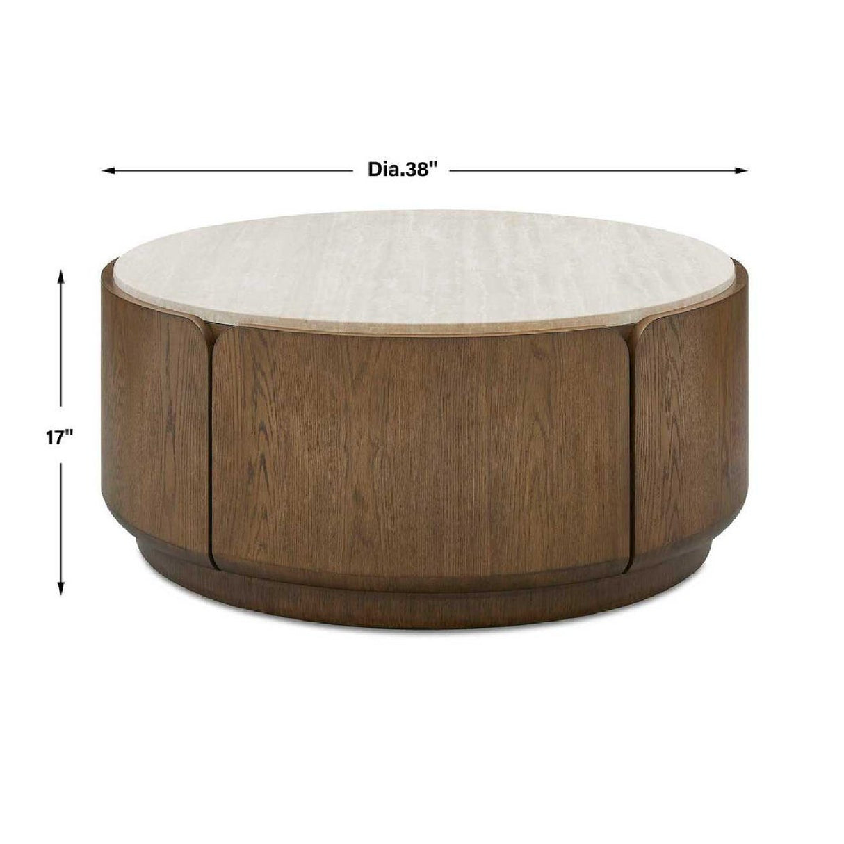 Modern European furniture - Travertine Round Coffee Table - www.oroa.com | Oroa.com