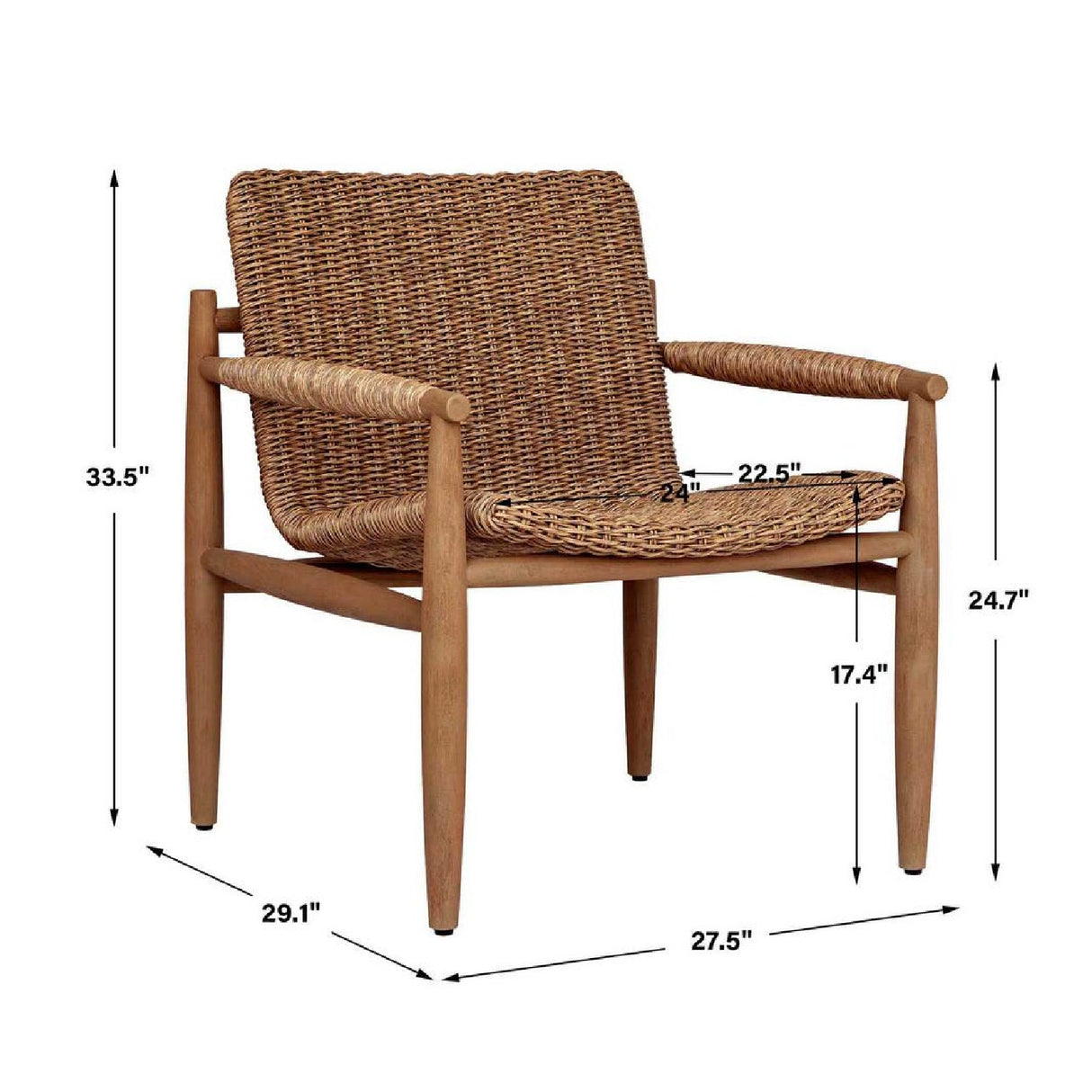 Modern European furniture - Wicker Scooped Outdoor Lounge Chair - www.oroa.com | Oroa.com